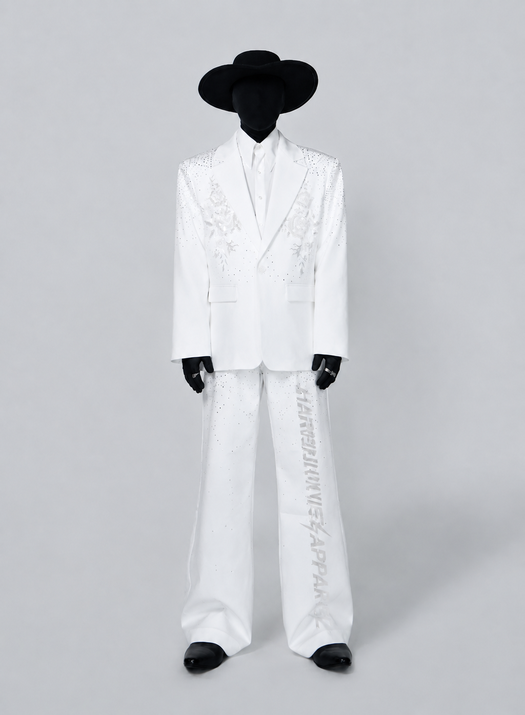 Ivory Royale Crystal Tuxedo Blazer