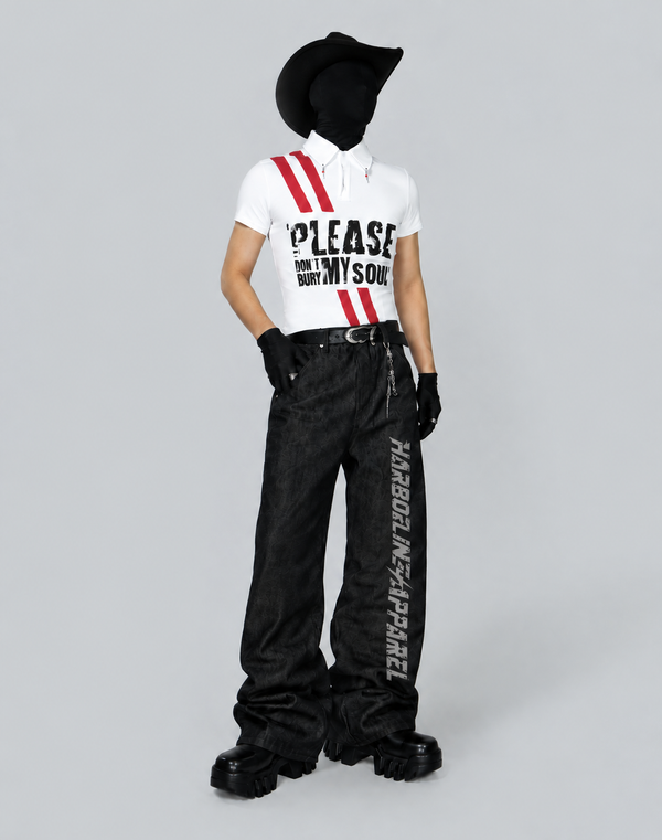 Raw Indigo Flare Denim Jeans
