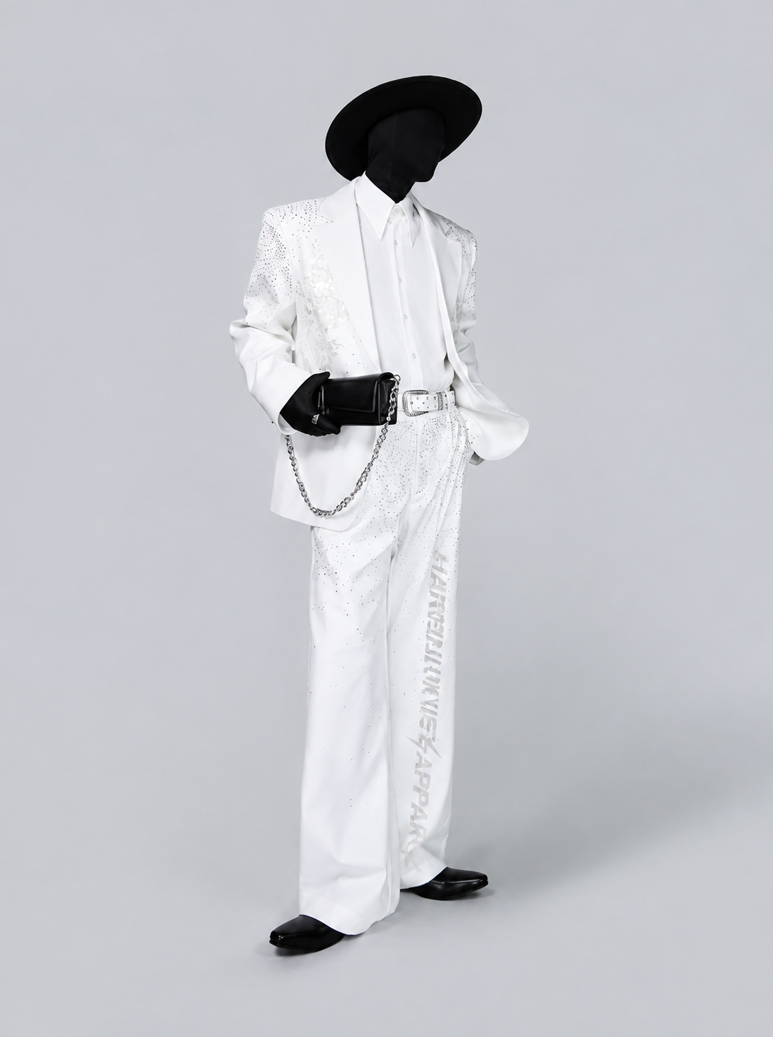 Ivory Royale Crystal Tuxedo Blazer Secondary image