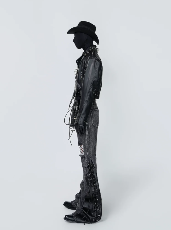 Obsidian Edge Cropped Leather Jacket