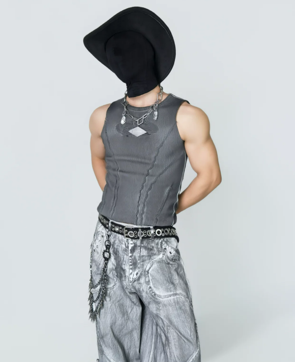 Washed Ribbed Muscle Tee
