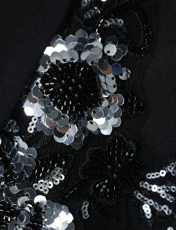 Midnight Crystal Structured Blazer