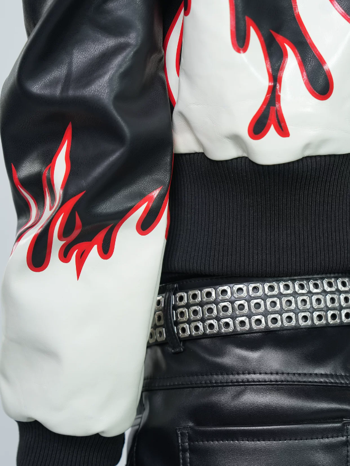 Flame Rider Vintage Moto Jacket